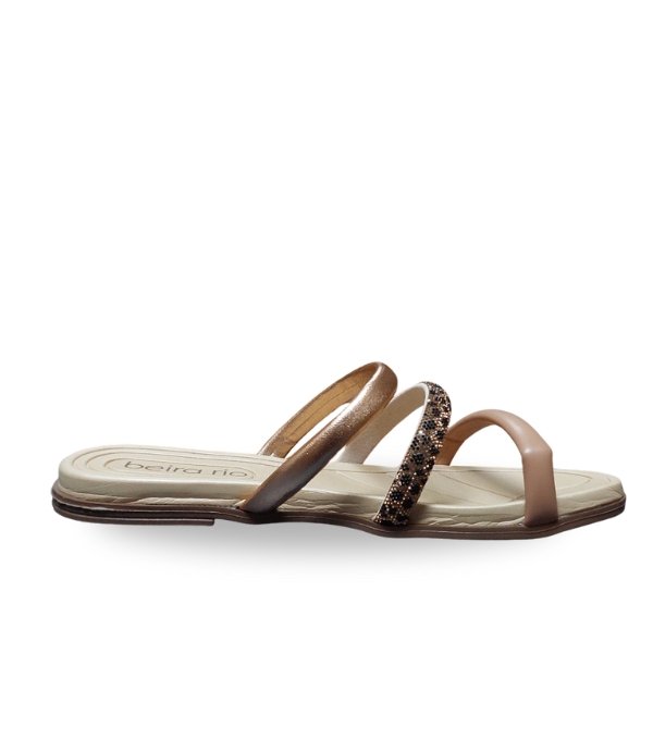 Comfortable Womens Metalizado Premium Tira Pronta Sandals