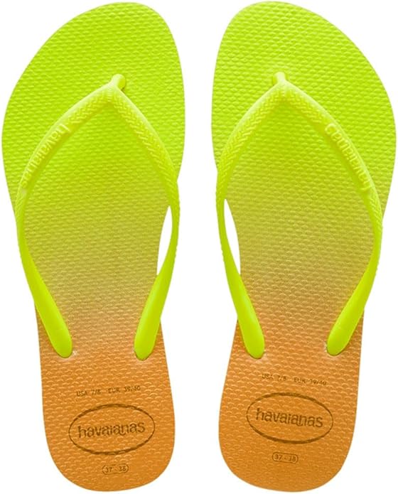 HAVAIANAS Slim Gradient Green Flip Flops for Women | Lightweight Summer Sandals