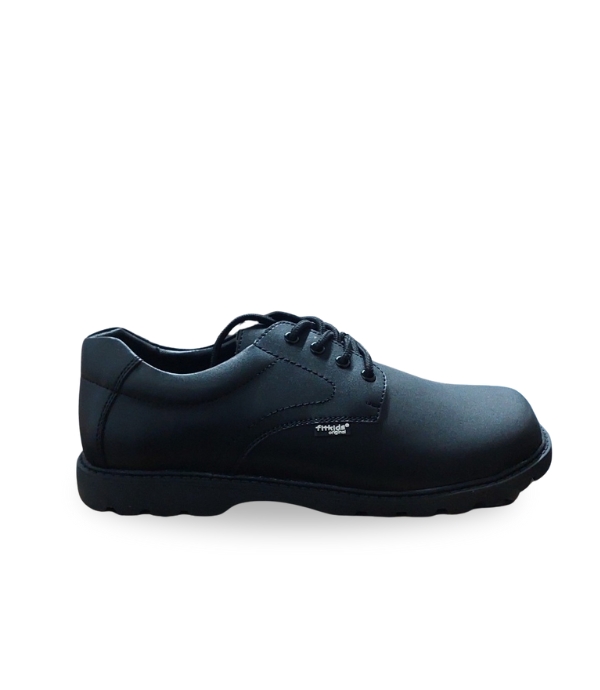 Fit kids Boys Classic School Shoes with laces Black 41
