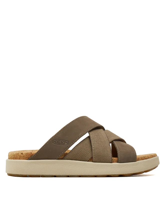 Keen Elle Mixed Slide Women Sandal Brown 38.5