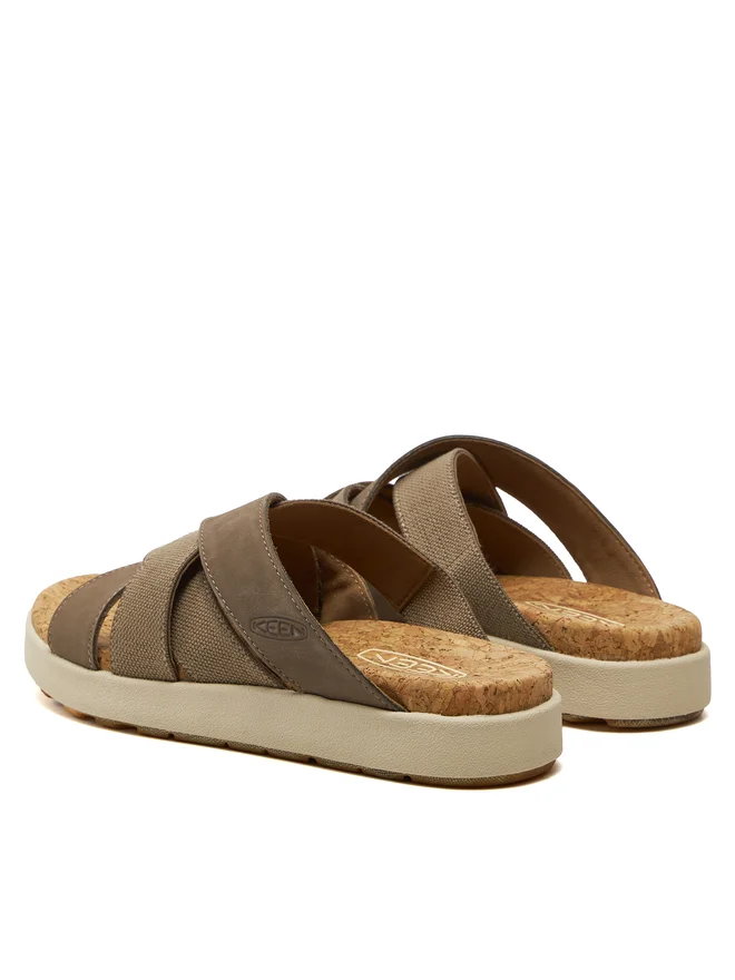Keen Elle Mixed Slide Women Sandal Brown 37.5