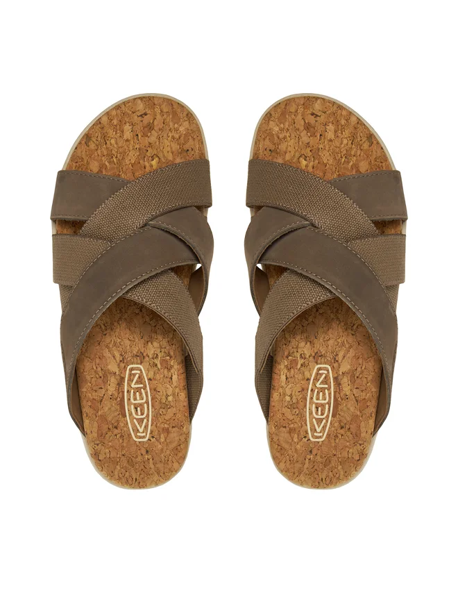 Keen Elle Mixed Slide Women Sandal Brown 38.5