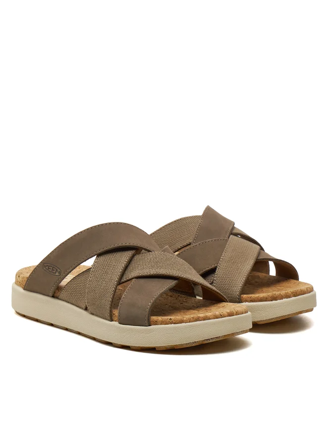 Keen Elle Mixed Slide Women Sandal Brown 38.5