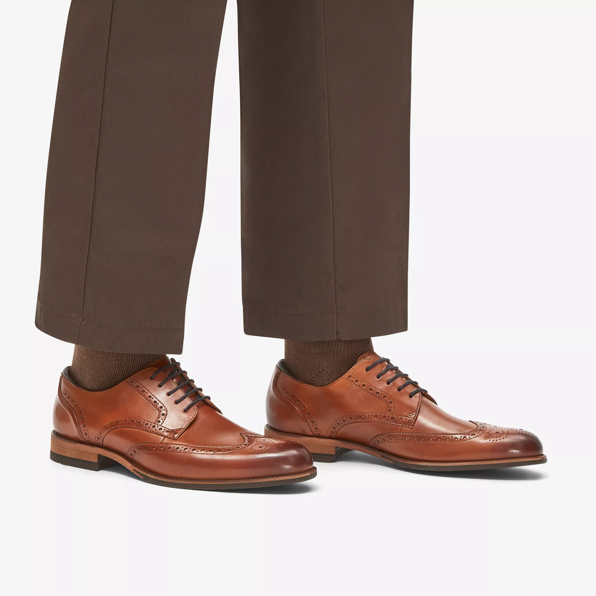 CLARKS BRANDISH LIMIT LEATHER Coffee 46