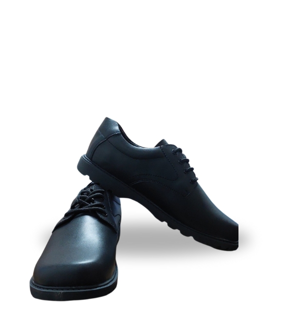 Fit kids Boys Classic School Shoes with laces Black 41
