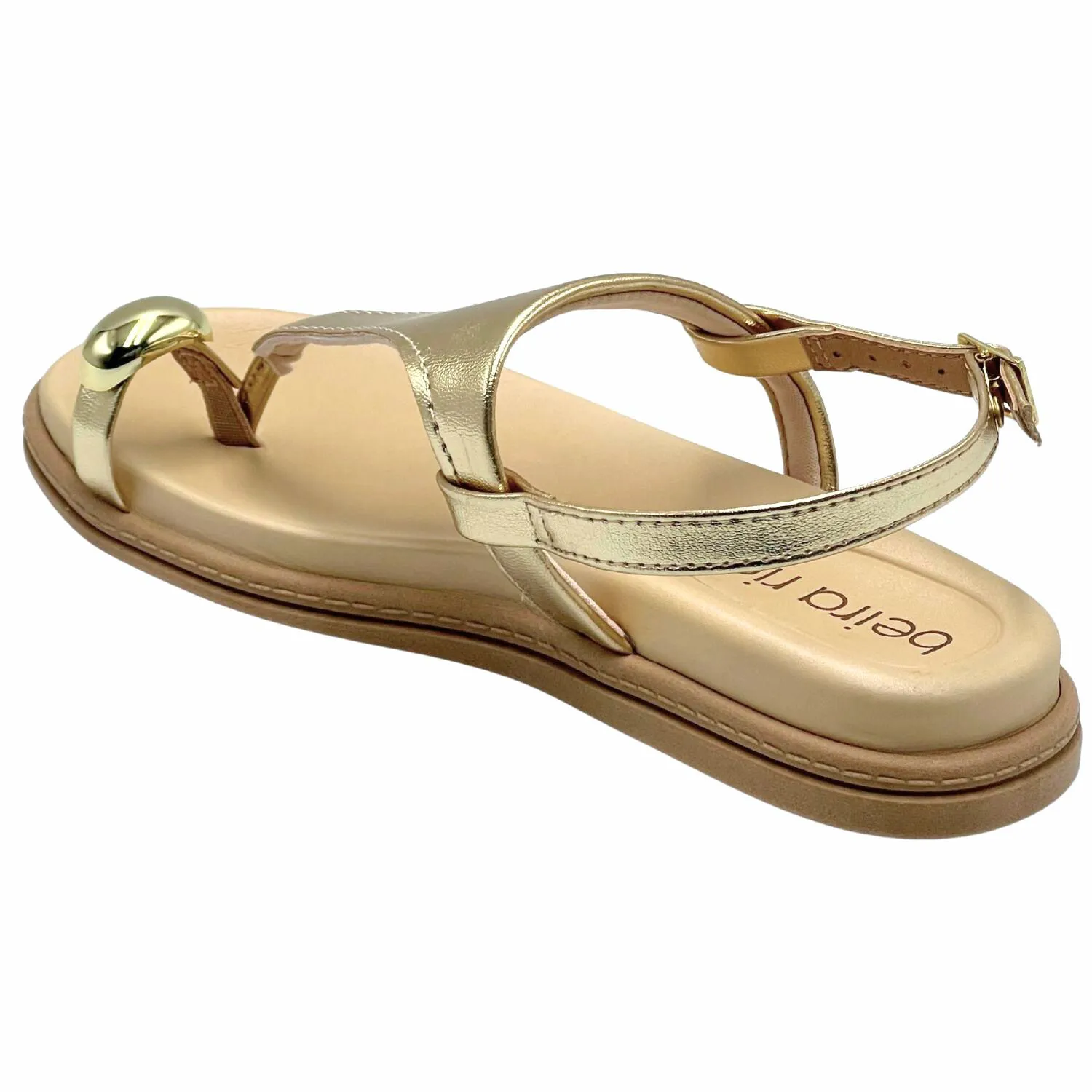 Beira Rio Metallic Premium Women�s Shoes Elegant Comfortable Flat Sandals