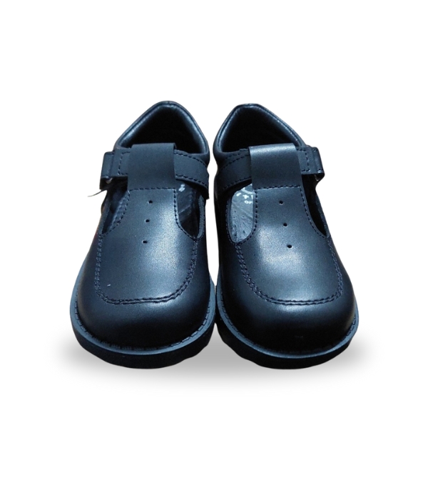 Fitkids Girls classic School Shoes with adjusted strap Black 27