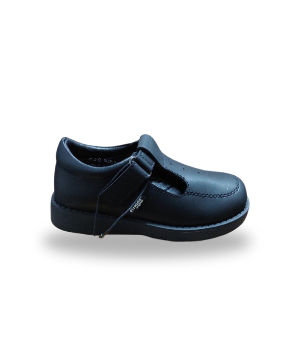 Fitkids Girls classic School Shoes with adjusted strap Black 31