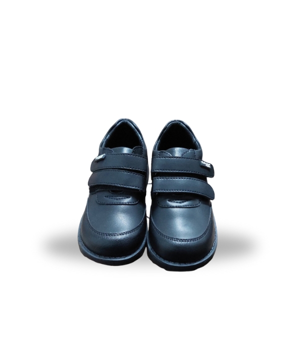 FITKIDS BOYS DOUBLE SCRAP SCHOOL SHOES Black 29