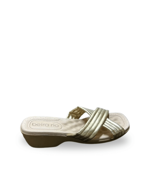 Beira Rio Tira Pronta Sandals Gold 37