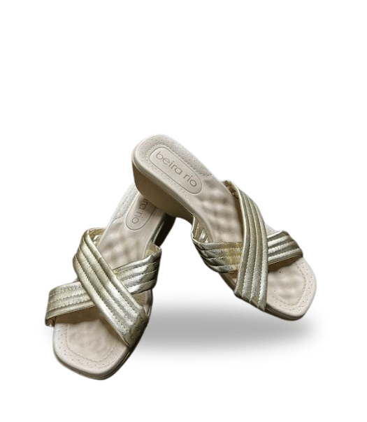 Beira Rio Tira Pronta Sandals Gold 37