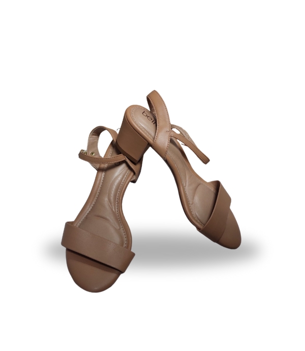 Beira Rio Napa Turim Heel Sandals Tan 42