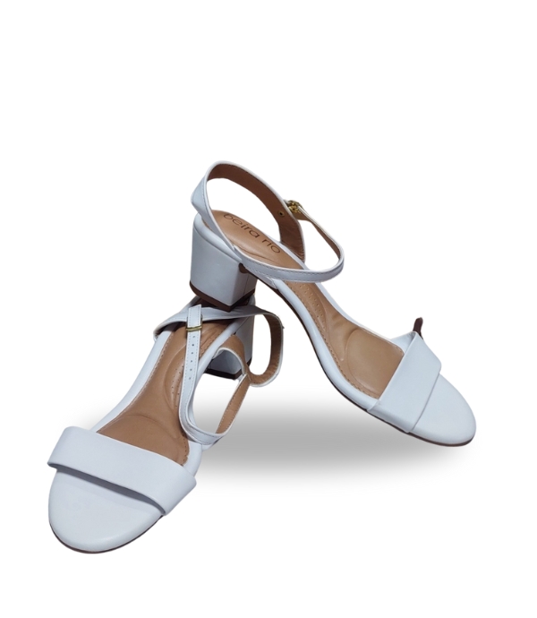 Beira Rio Napa Turim Heel Sandals White 40
