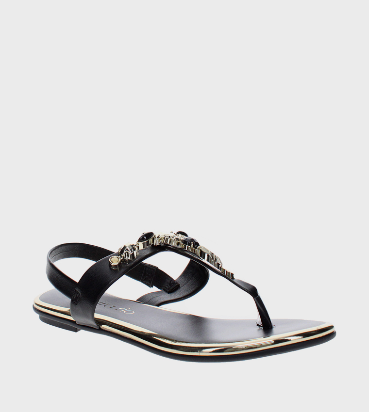 Napa Turim Metal Glamour Sandals Black 42