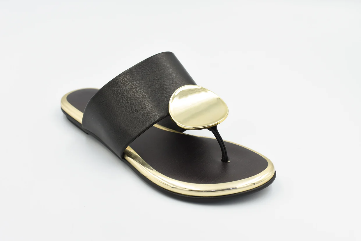 Beira Rio Napa Turim Toe Ring Flat Slip om Black 40