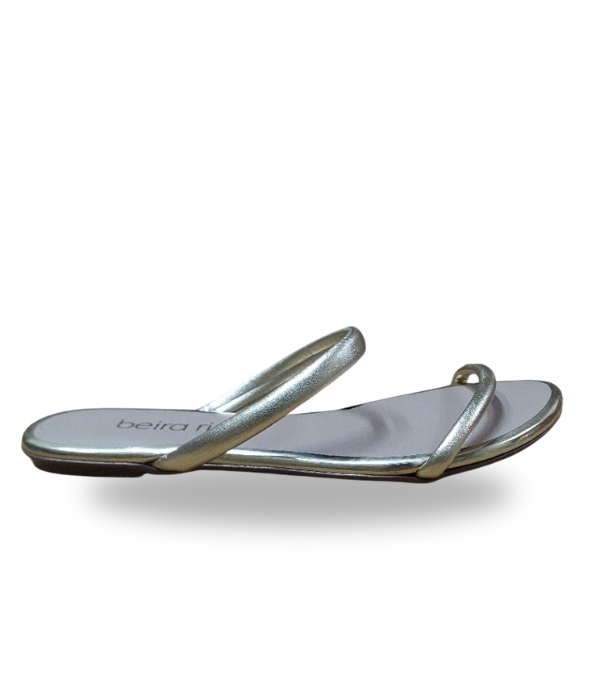Beira Rio Tira Pronta Metalizado Premium Flat Gold 38