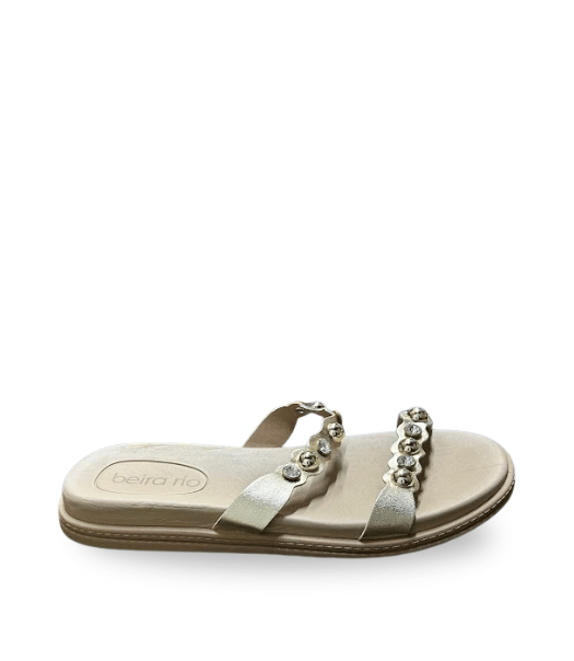 BEIRA RIO Metalizado Premium Slip-On Sandals Gold for Women