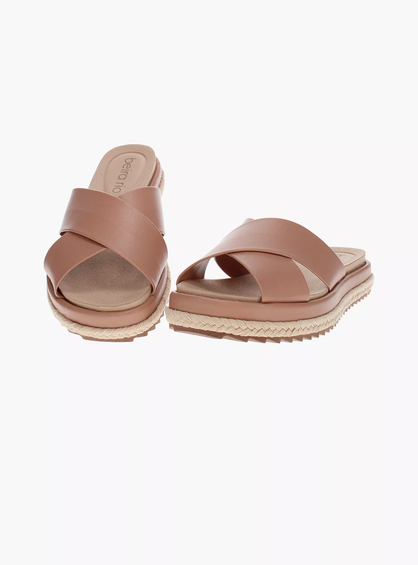 Beira Rio Napa Turim Slip on Sandals Nude 38