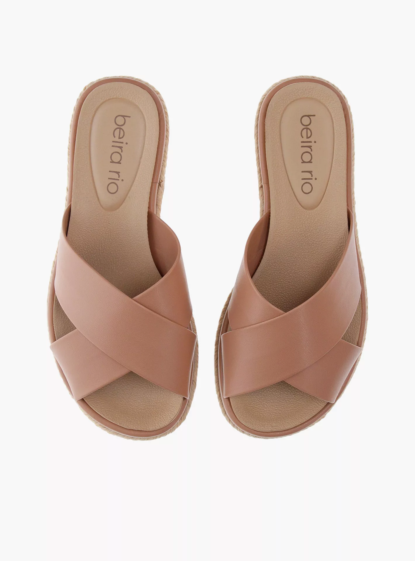 Beira Rio Napa Turim Slip on Sandals Nude 42