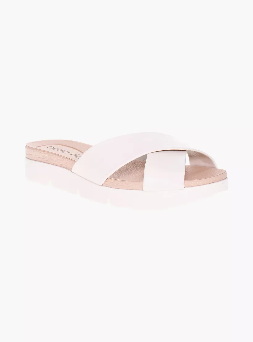 Beira Rio Napa Turim Slip on Sandals Off White 42