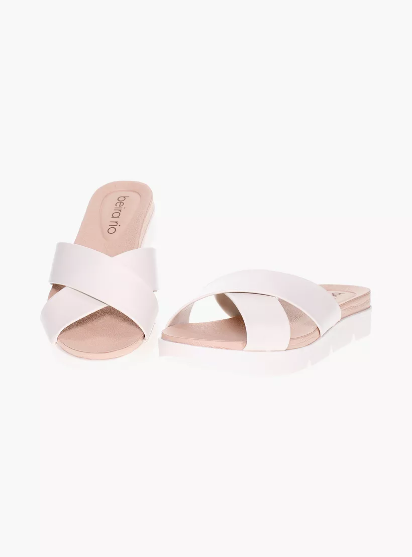 Beira Rio Napa Turim Slip on Sandals Off White 42