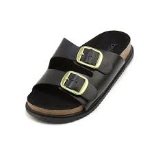 Beira Rio Napa Turim Strech Slip on Sandal Black 38