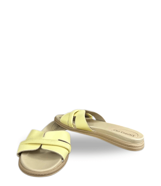 Beira Rio Tira Pronta Slip on Open Toe Sandals Yellow 37
