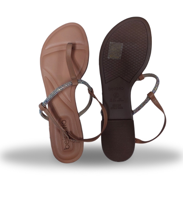 Beira Rio Tira Pronta Glam Aurra with Adjustable Strap Nude 37