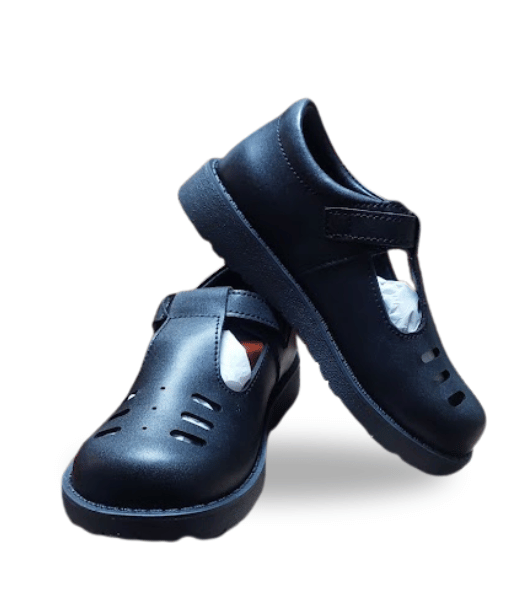 Fitkids Girls Claasic School Shoes with adjusted strap