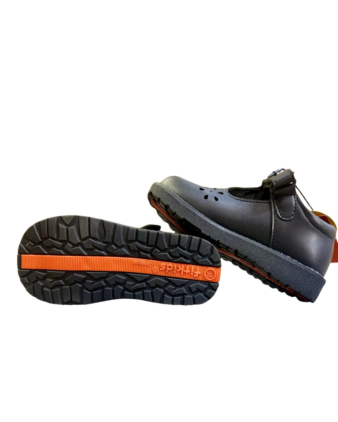 Fitkids Girls Claasic School Shoes with adjusted strap Black 27