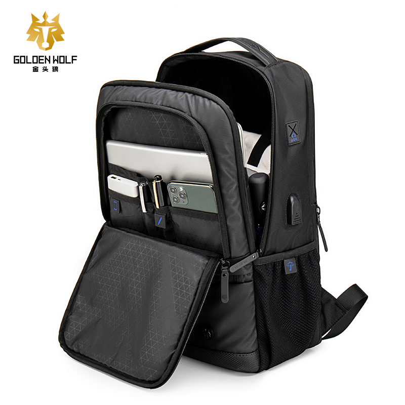 GOLDEN WOLF SLIM BACKPACK LAPTOP BAG