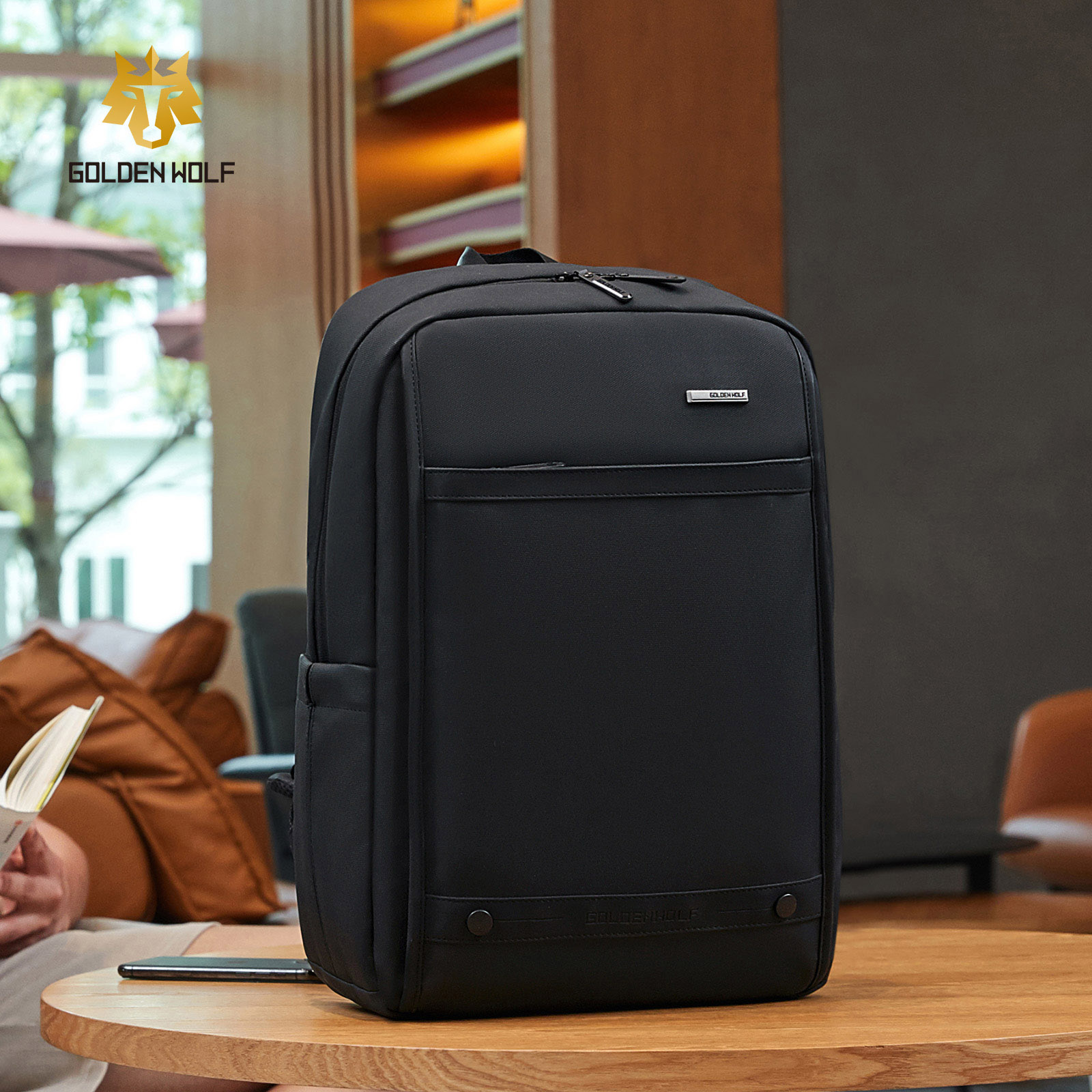 GOLDEN WOLF SLIM LAPTOP BACKPACK BAGS