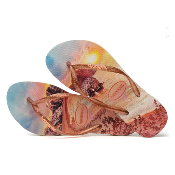 HAVAIANAS SLIM PAISAGE Beige/Orange 37/38