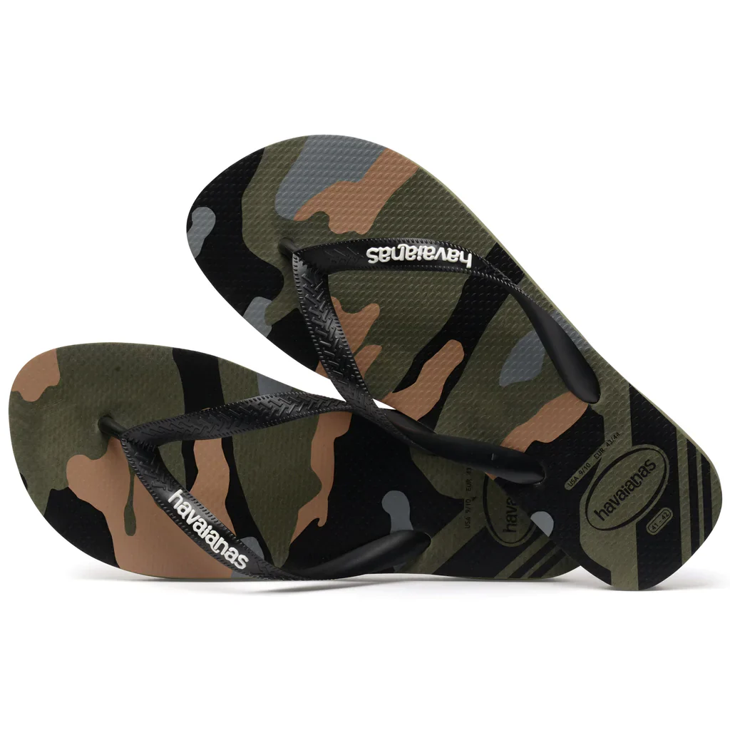Havaianas Top Camu  Classic Flip Flops with a Camouflage Edge