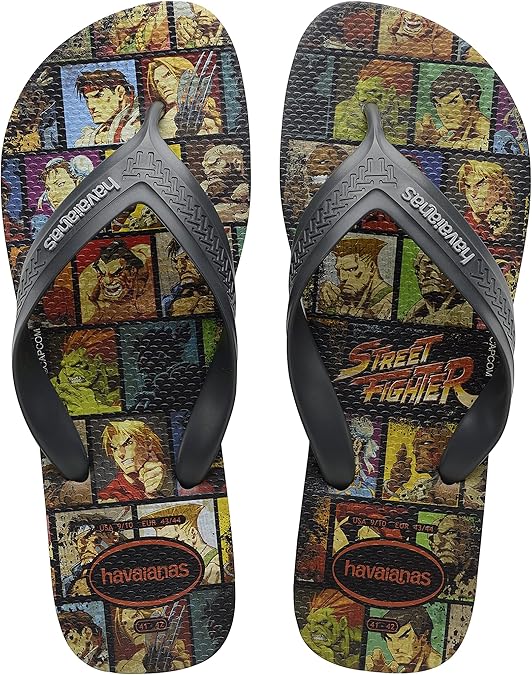 HAVAIANAS Top Max Street Fighter Flip Flops for Men | Gaming Edition Sandals