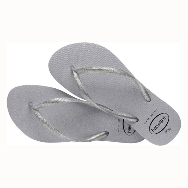 HAVAIANAS Slim Gloss Ice Flip Flops for Women | Stylish Glossy Summer Sandals
