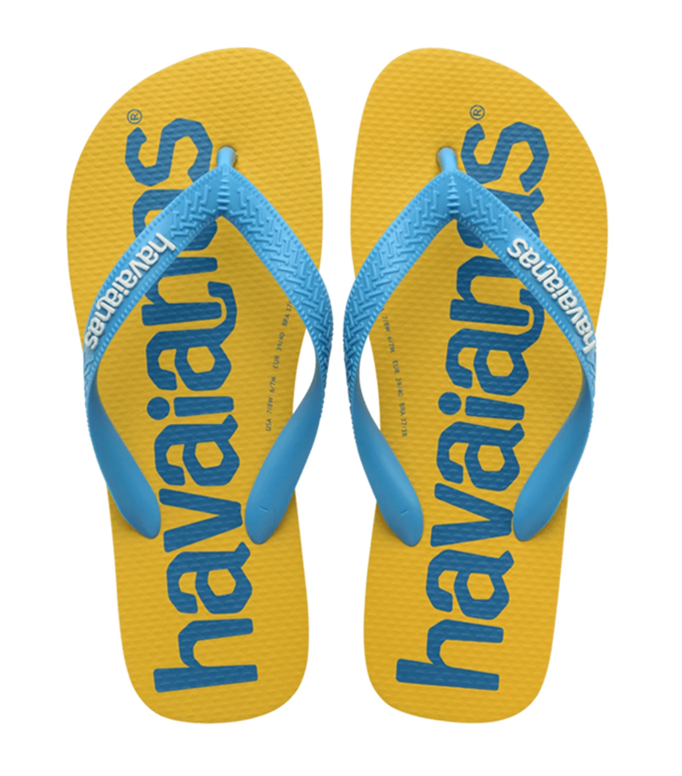 Havaianas Logomania Multi Color Flip flops Yellow/Blue 41/42