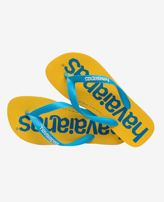 Havaianas Logomania Multi Color Flip flops Yellow/Blue 43/44