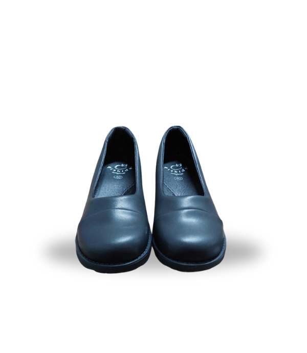 Fitkids Girls slip on Flat School Shoes Black 39